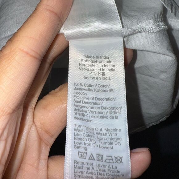 J.Crew Blouse 3/4 Sleeve embroidered White Yellow XS EUC - Picture 6 of 8